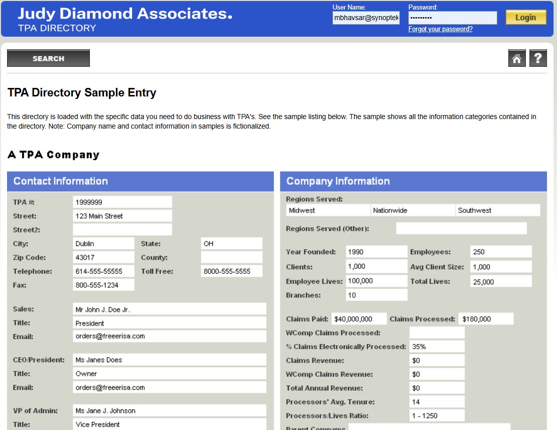 Sample Record
