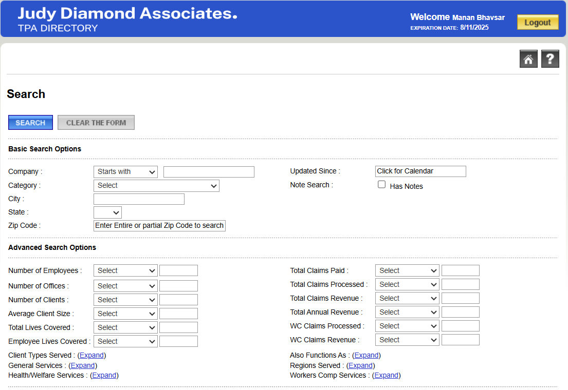 Search Page Example